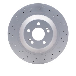 Mercedes-Benz S560 Brake Rotor (1) - Rear - R1 Concepts - GEOMET Coated Rotor - Drilled - `14-`21